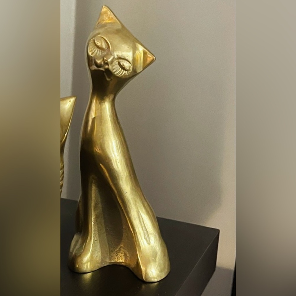 ✨Collectible Vintage Brass Cat Statue, vintage home decor